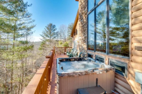 Scenic Helen Retreat with Fireplace and Hot Tub!